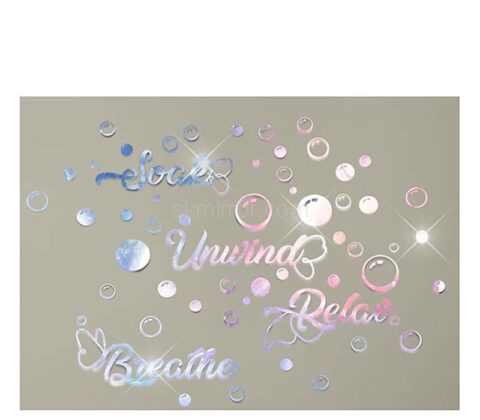 Custom acrylic wall decals 3D mirror stickers