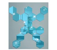 Custom acrylic DIY hexagon wall decals mirror stickers