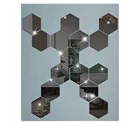 Custom acrylic DIY hexagon wall mirror stickers