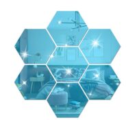 Custom acrylic hexagon wall decor bedroom mirror stickers