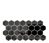 Custom acrylic hexagon wall bedroom mirror stickers
