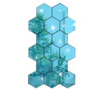 Custom acrylic hexagon wall decor DIY mirror stickers