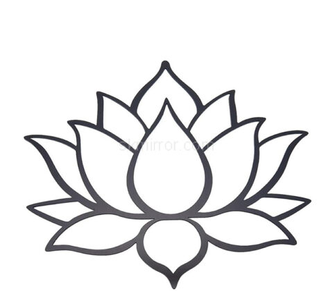 Custom acrylic lotus wall 3D mirror stickers