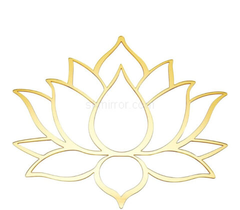 Custom acrylic wall lotus mirror stickers
