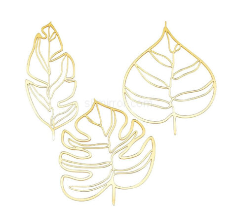 Custom acrylic wall home leaf mirror stickers