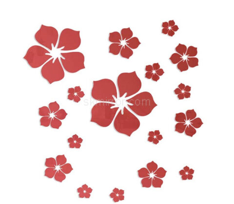 Custom acrylic wall floral decor mirror stickers