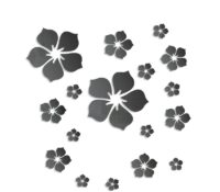 Custom acrylic wall floral decor 3D mirror stickers