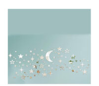 Custom acrylic family wall decor moon stars mirror stickers