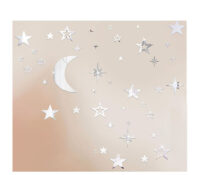Custom acrylic wall decor moon stars mirror stickers