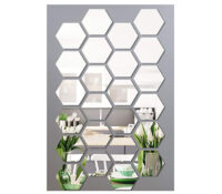 Custom acrylic hexagon mirror setting wall stickers