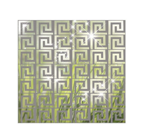 Custom acrylic decor background wall mirror stickers