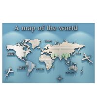 Custom acrylic world map wall decal 3D mirror stickers