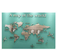 Custom acrylic DIY wall world map mirror stickers