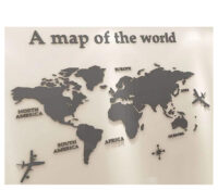 Custom acrylic office decor wall world map mirror stickers