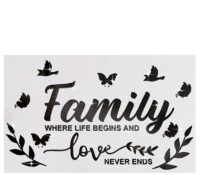 Custom acrylic wall family motivational mirror stickers