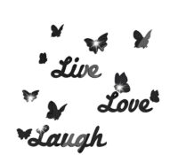 Custom acrylic wall Love Live Laugh mirror stickers