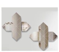 Custom acrylic wall diamond shape mirror stickers