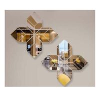 Custom acrylic DIY wall diamond shape decor mirror stickers