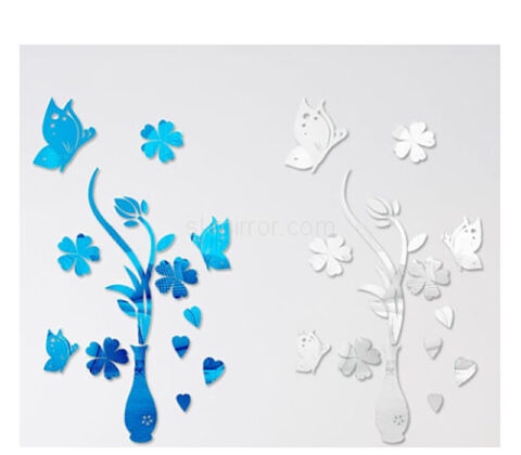 Custom acrylic wall decor 3D mirror stickers