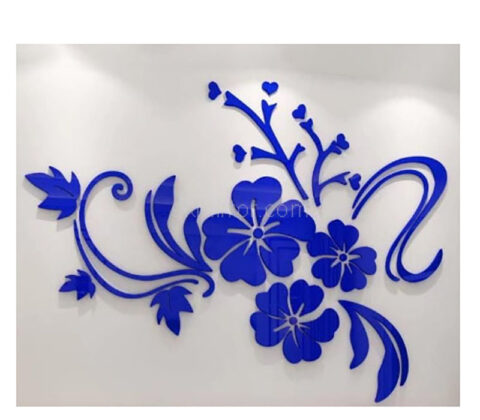 Custom acrylic wall flower decor DIY mirror stickers