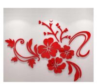 Custom acrylic wall decor flower DIY mirror stickers