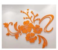 Custom acrylic wall home flower DIY mirror stickers