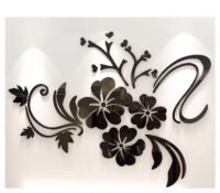 Custom acrylic wall decor flowers mirror stickers