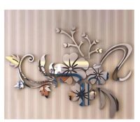 Custom acrylic wall boutiques decor flowers mirror stickers