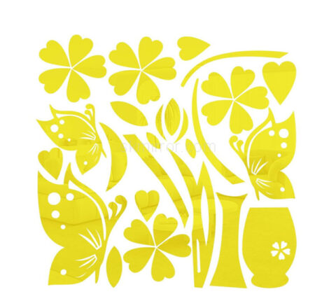 Custom acrylic wall mural decor mirror pattern stickers