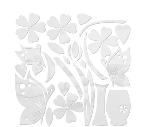 Custom acrylic wall salons decor mirror stickers
