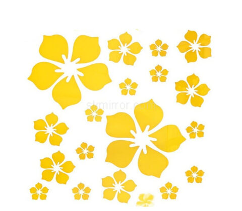 Custom acrylic wall flowers arts mirror stickers