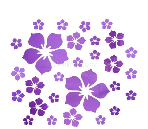 Custom acrylic wall flowers decor mirror stickers