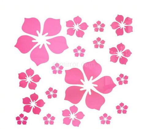 Custom acrylic wall flowers decor DIY mirror stickers