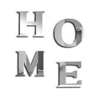 Custom acrylic wall mirror 3D HOME sign letters