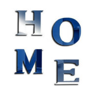 Custom acrylic wall living room decor mirror HOME sign letters