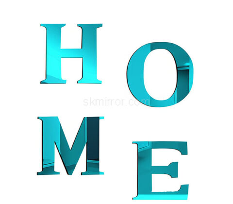 Custom acrylic wall living room mirror HOME sign letters