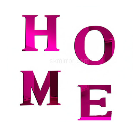 Custom acrylic wall bedroom mirror HOME sign