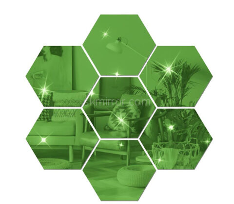 Custom acrylic wall 3D hexagon mirror stickers