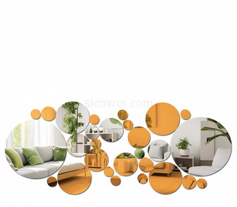 Custom plexiglass wall circle DIY mirror stickers