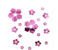 Custom plexiglass wall floral 3D mirror stickers
