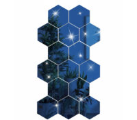 Custom plexiglass wall hexagon DIY decor mirror stickers