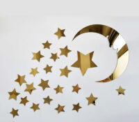 Custom plexiglass wall moon stars decor mirror stickers MS-2048 Custom plexiglass wall moon stars decor mirror stickers